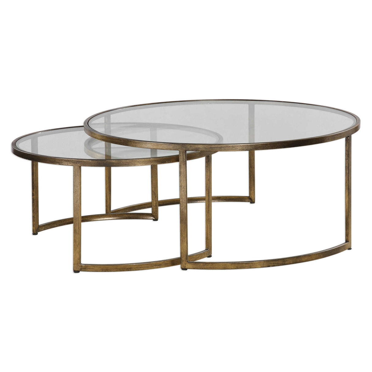 Rhea - Nested Coffee Tables, Set Of 2 - Gold