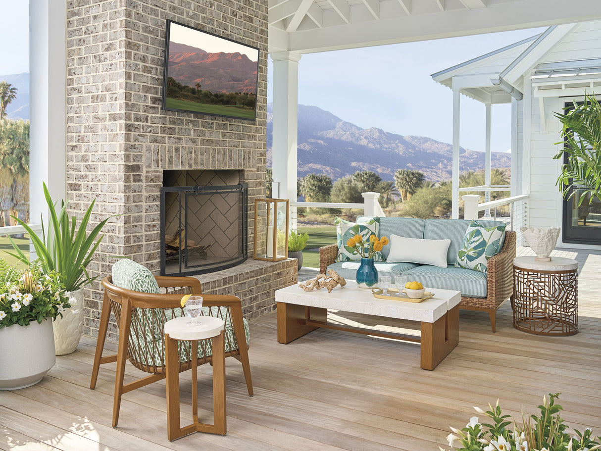 Palm Desert Poolside - Occasional Chair - Dark Brown / Green