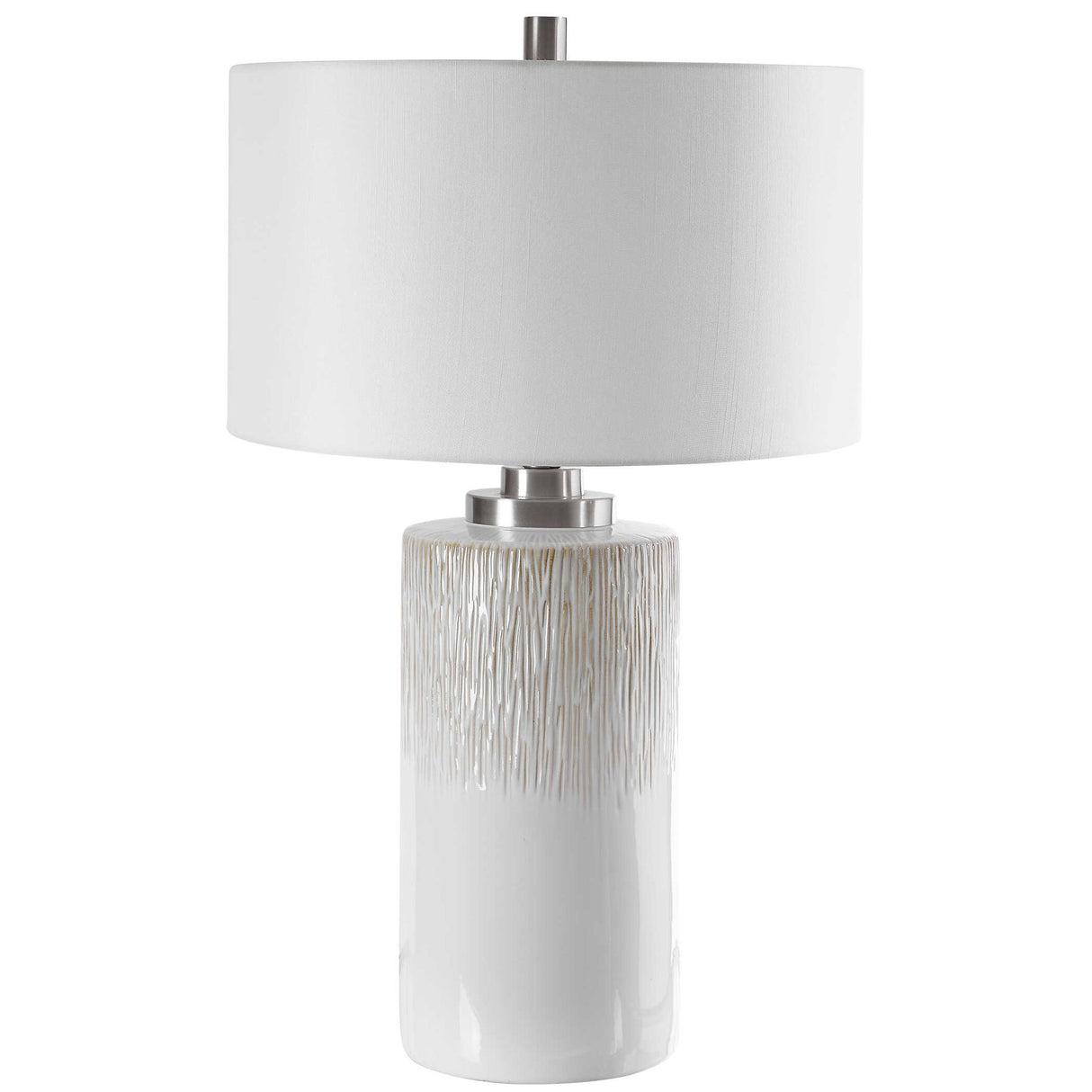 Georgios - Cylinder Table Lamp - White