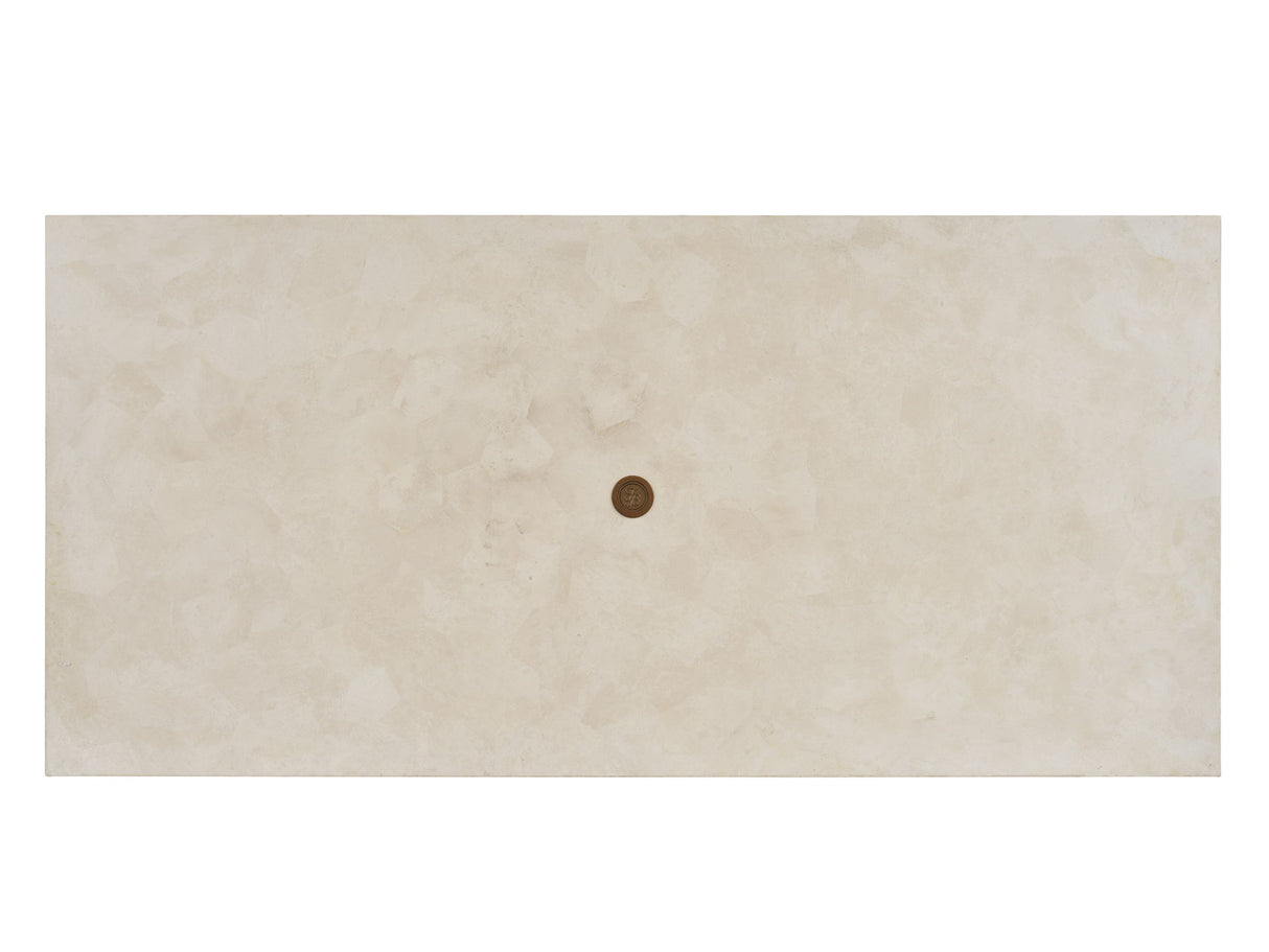 Palm Desert Poolside - Rectangular Dining Table - Dark Brown / White