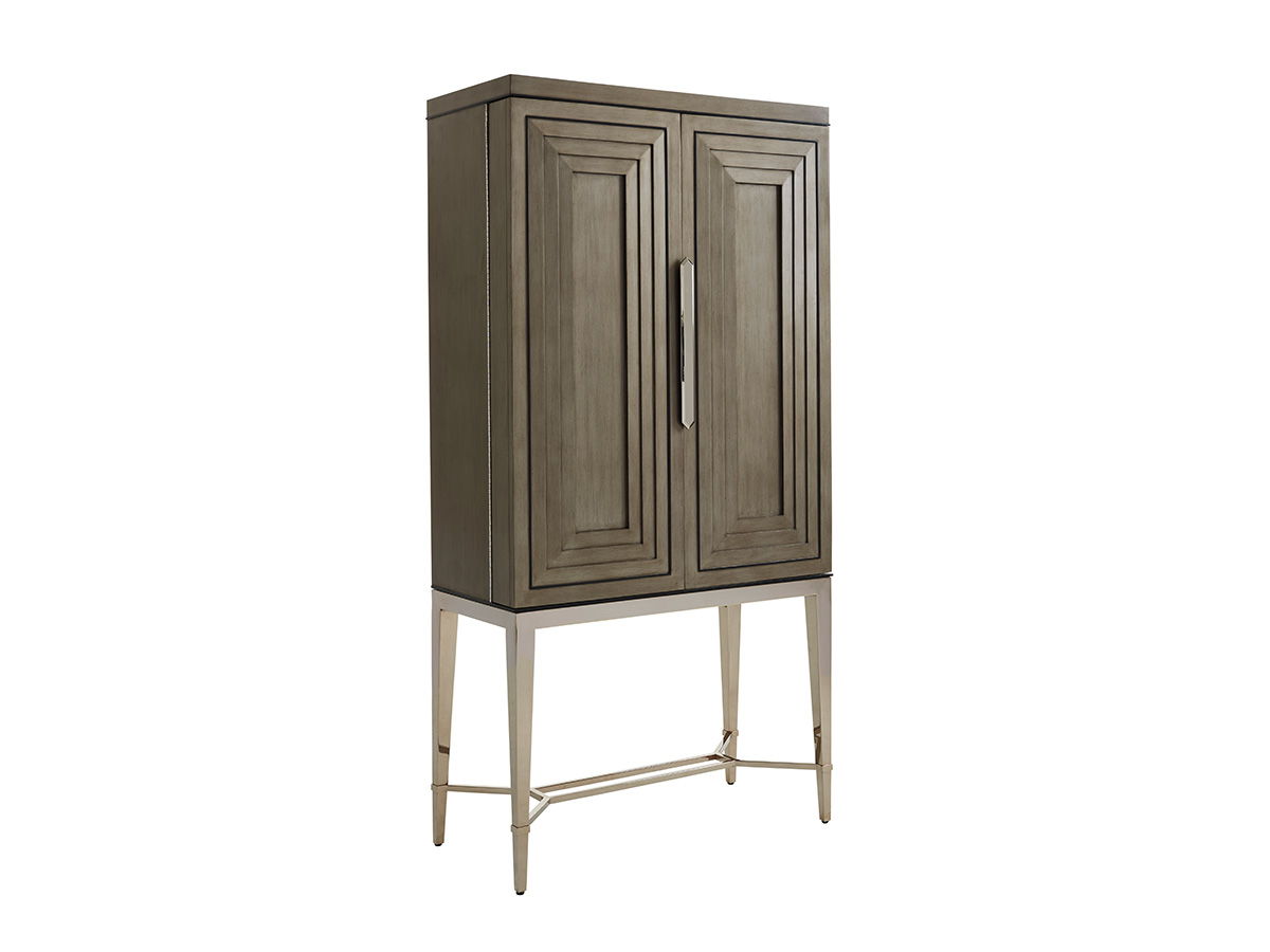Ariana - Cheval Bar Cabinet - Dark Brown