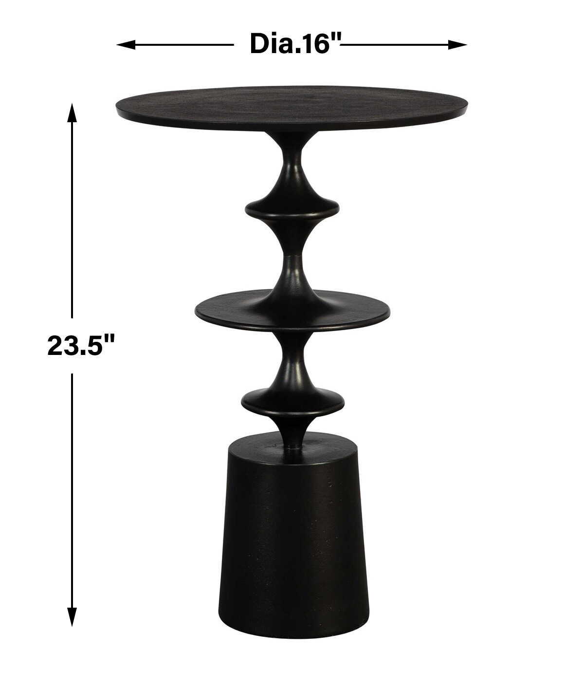 Flight - Textured Accent Table - Black
