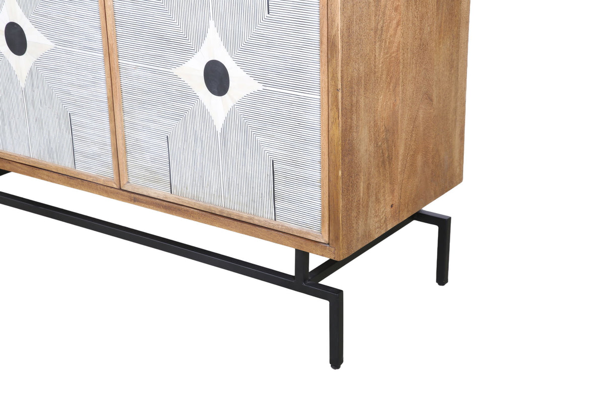 Everett - Server - Rustic Brown Mango / Ivory Bone / Grey Resin