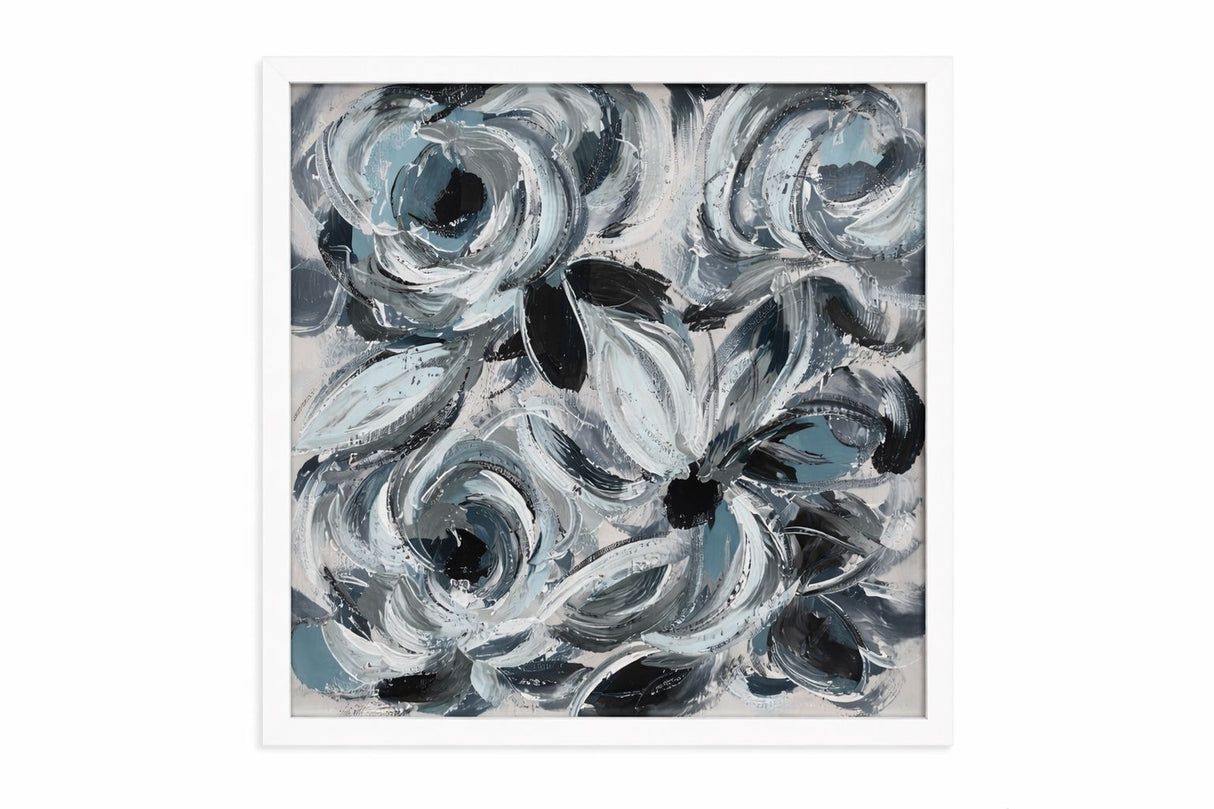 Blossom Blend Framed Print - Blue