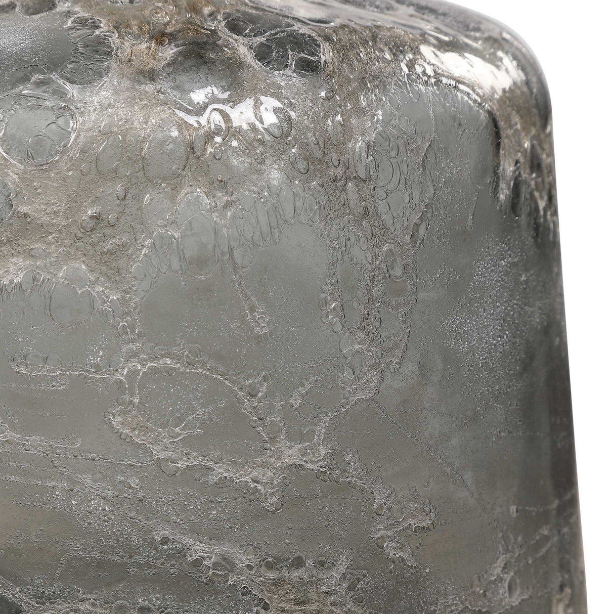 Storm - Art Glass Bottles, Set Of 2 - Gray, Dark