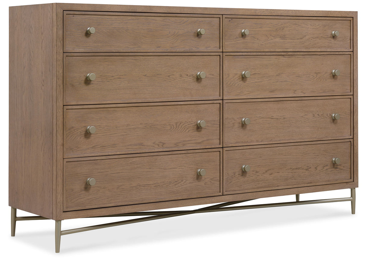 Sonnet - Eight-Drawer Dresser - Dark Gray