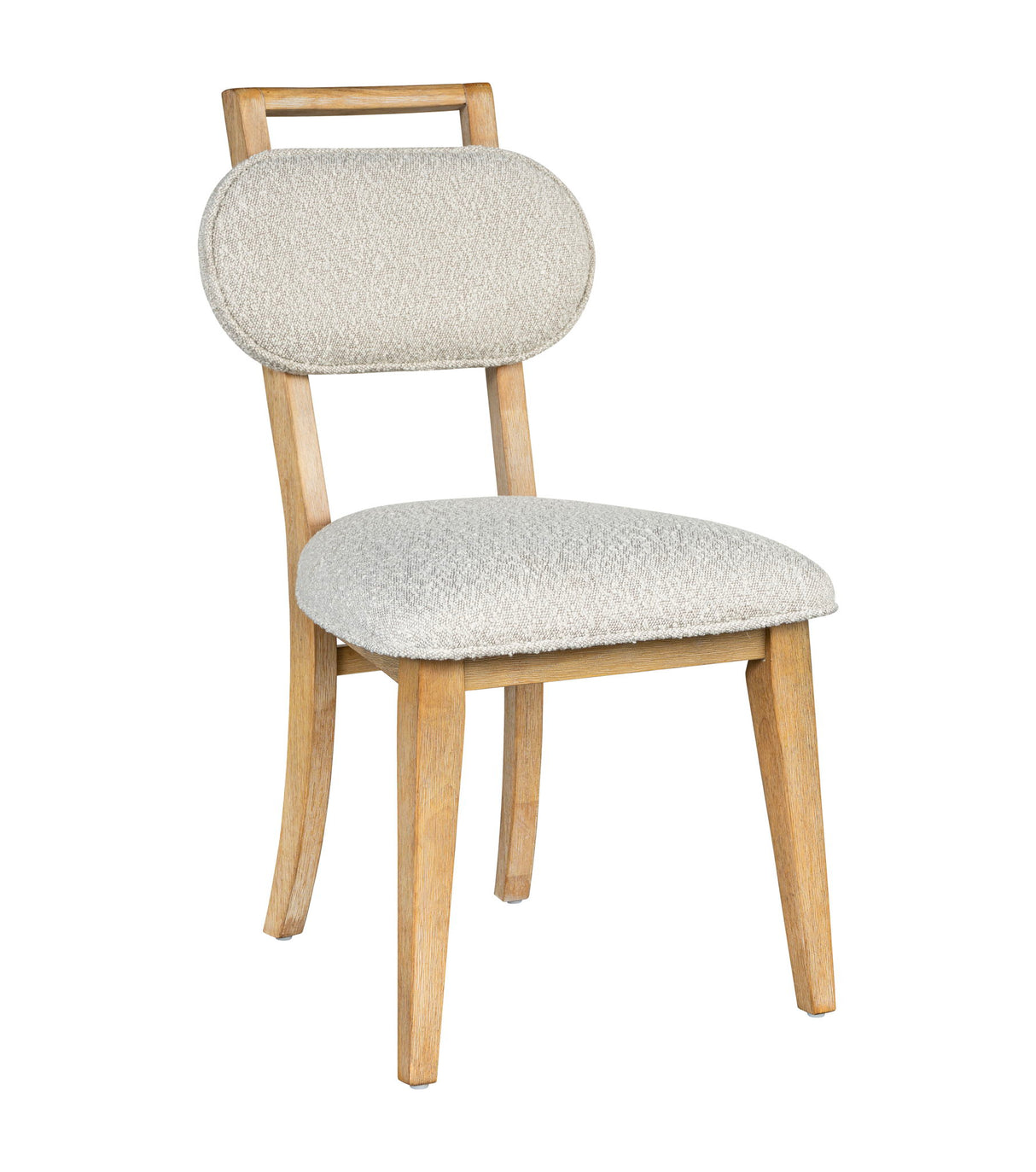 Ryder - Dining Chair - Chestnut Elm / Ant Brass / Tauple Boucle