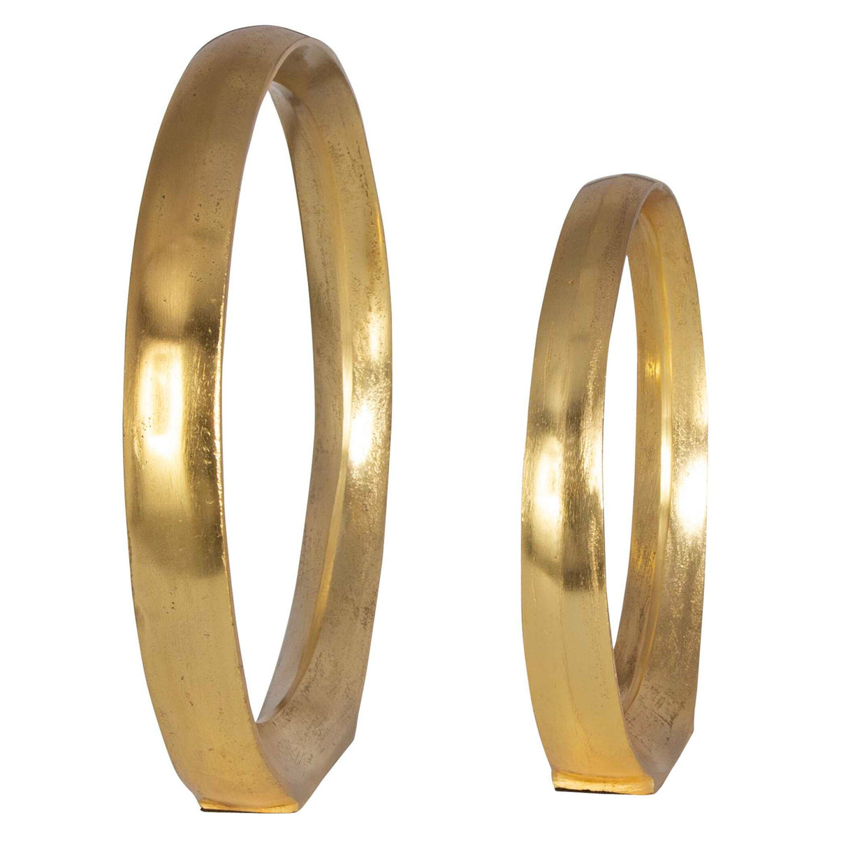 Jimena - Ring Sculptures Set Of 2 - Gold