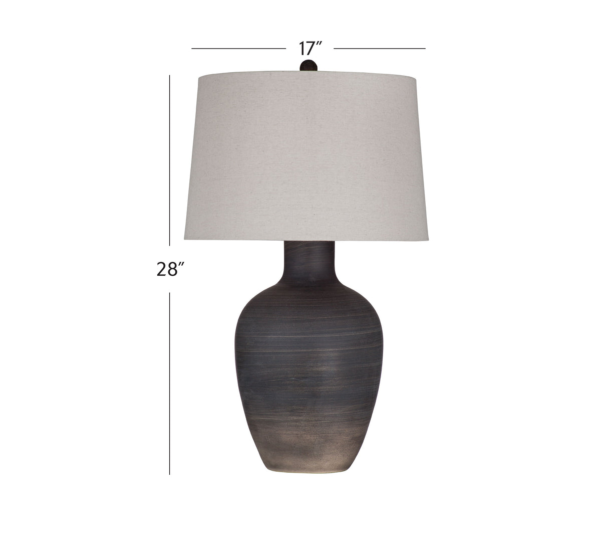 Volga - Table Lamp - Dark Gray / Beige