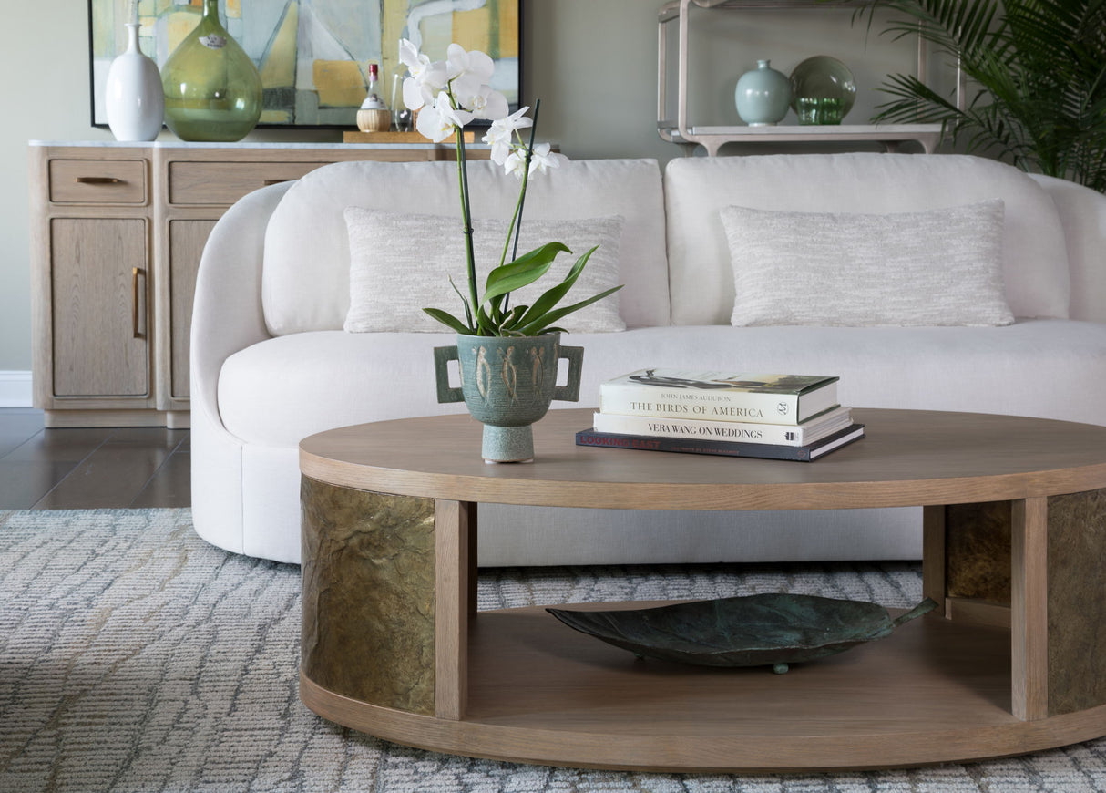 Simpatico - Simpatico Oval Cocktail Table - Light Brown