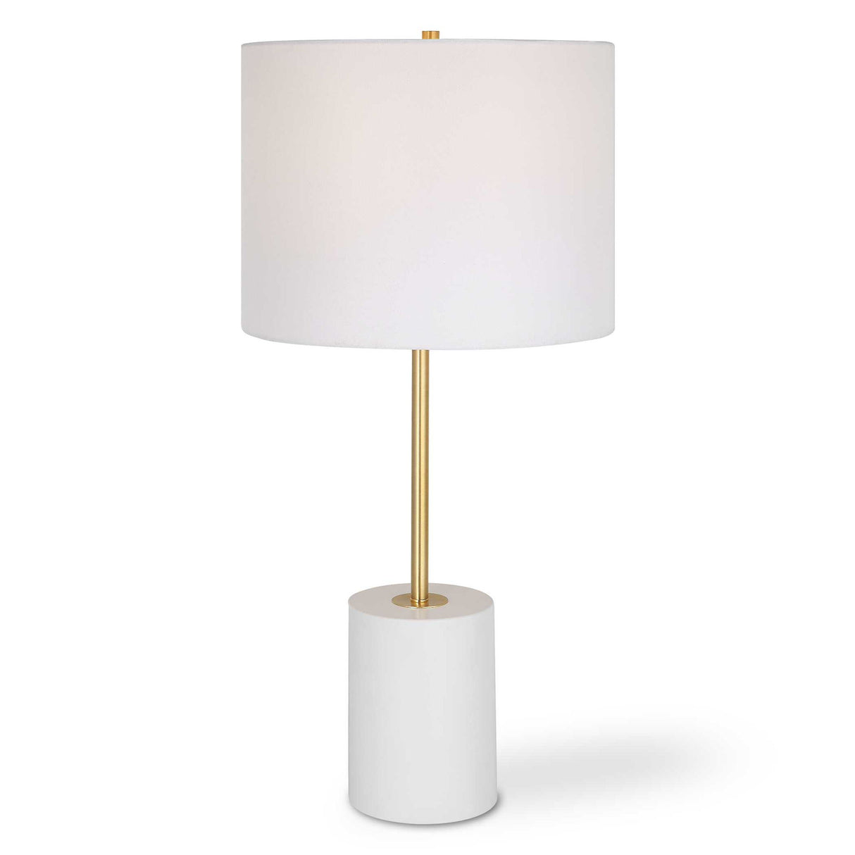 Table Lamp Metal Base - White
