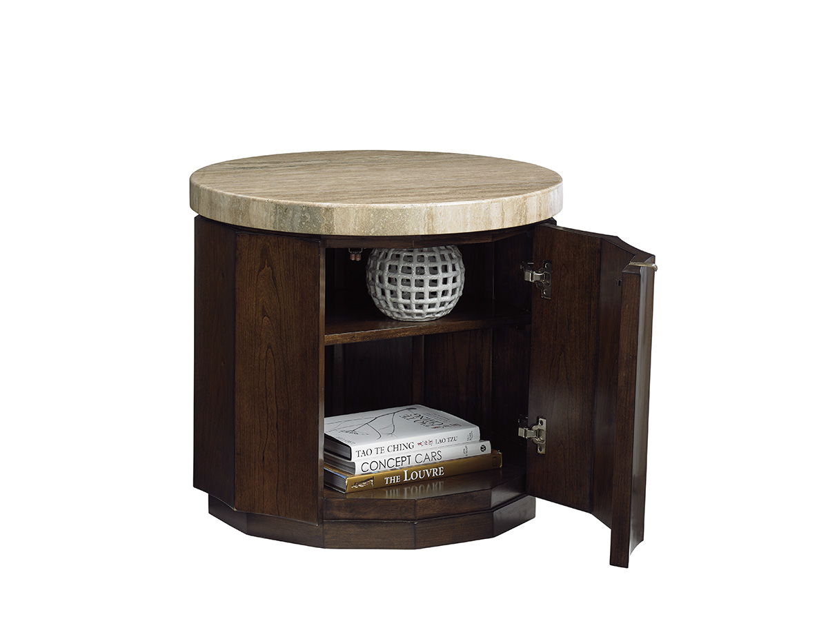 Laurel Canyon - Glendora Drum Table - Dark Brown