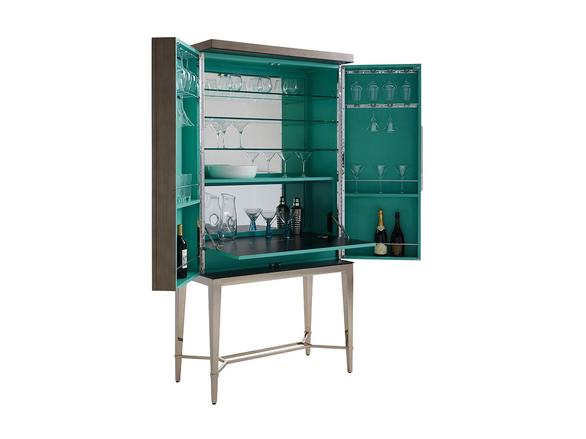 Ariana - Cheval Bar Cabinet - Dark Brown
