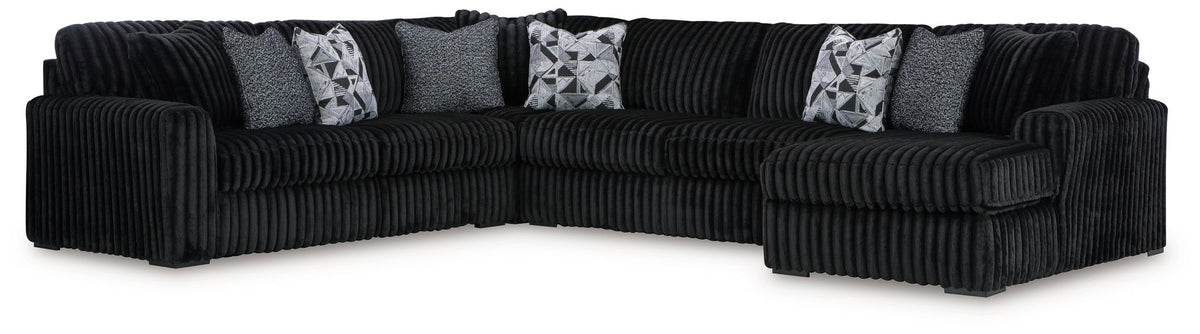 Midnight-Madness - 5 Piece Sectional Set