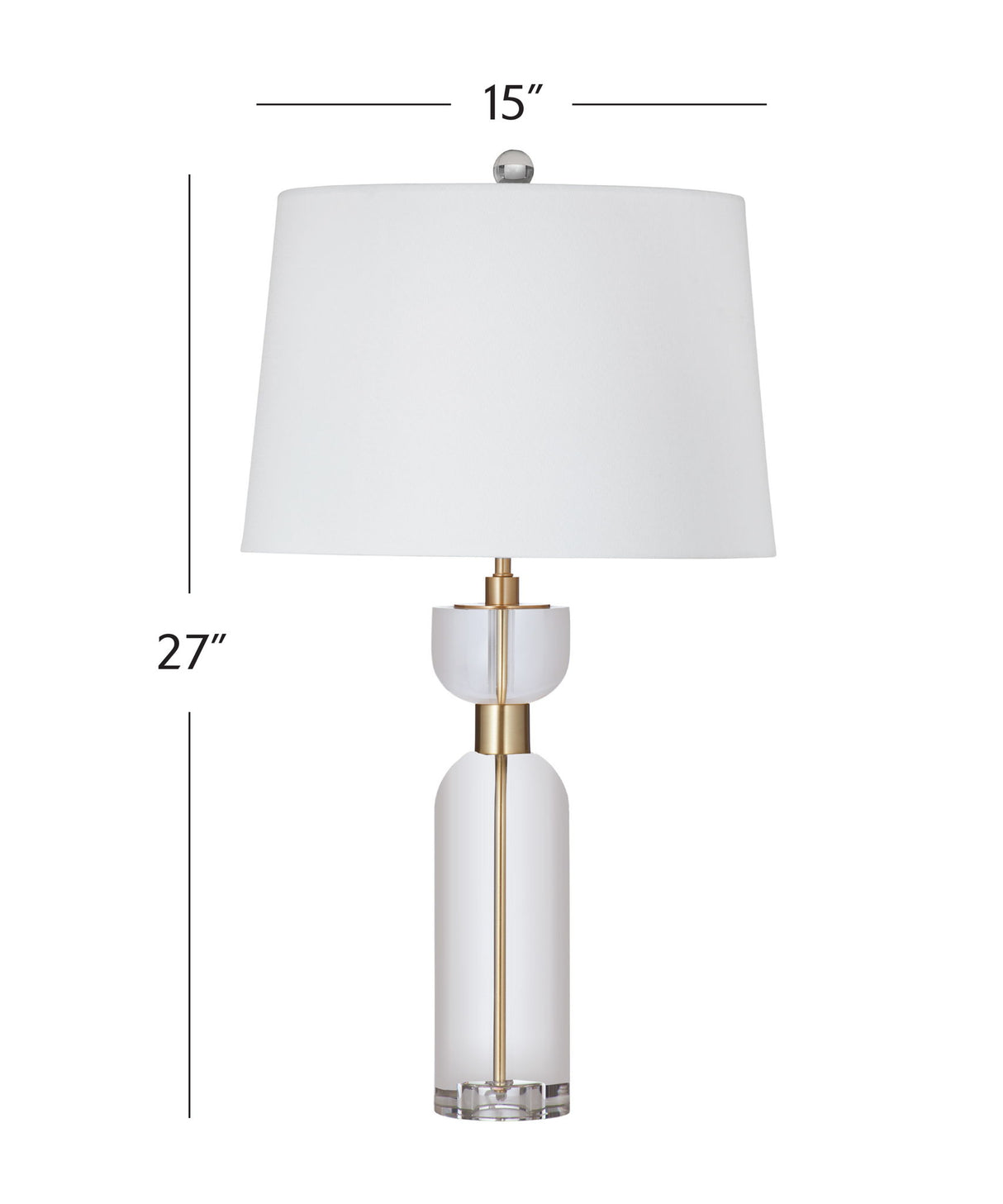 Bollin - Table Lamp - Crystal / Brass