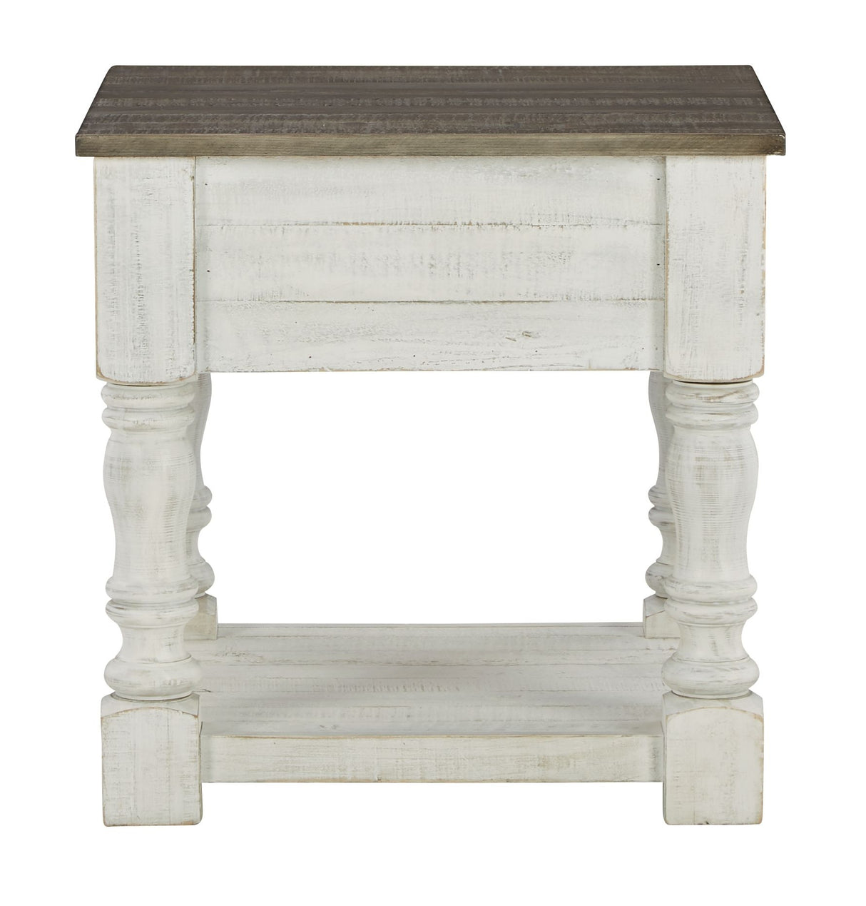 Havalance - Square End Table - White / Gray