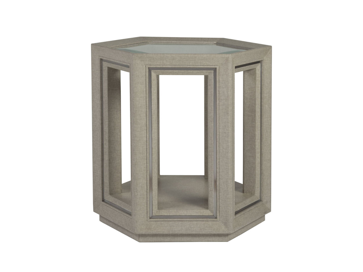 Signature Designs - Zeitgeist Linen Hexagonal End Table
