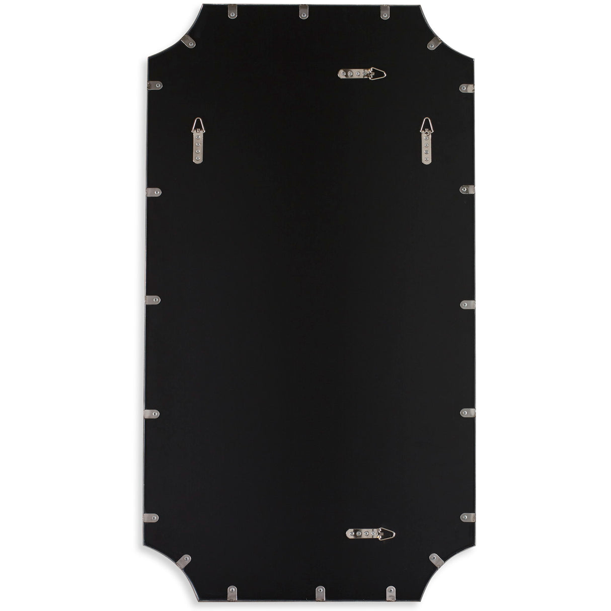 Lennox - Scalloped Corner Mirror - Black