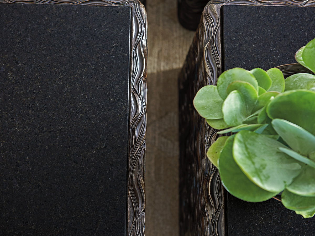 Shadow Play - Talk Of The Town Cube End Table - Dark Gray