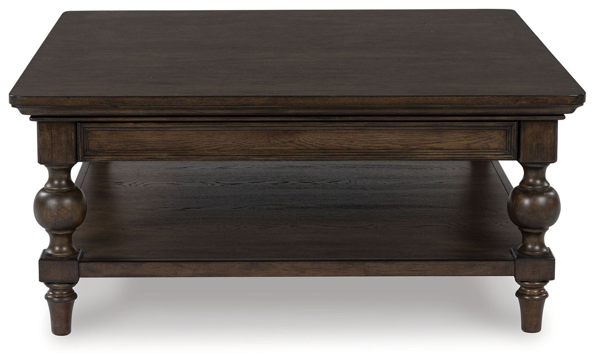 Veramond - Square Cocktail Table - Dark Brown