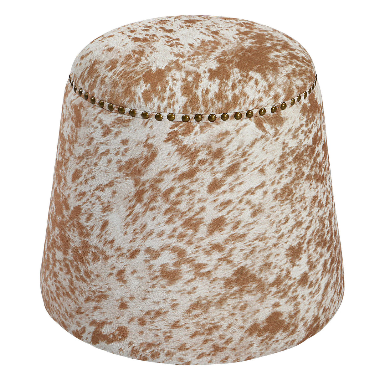 Gumdrop - Hide Ottoman - Light Brown