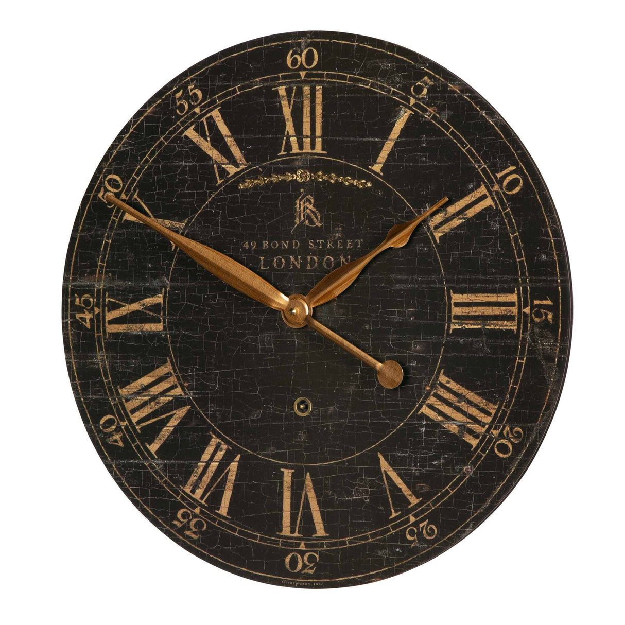 Bond Street - 18" Wall Clock - Black