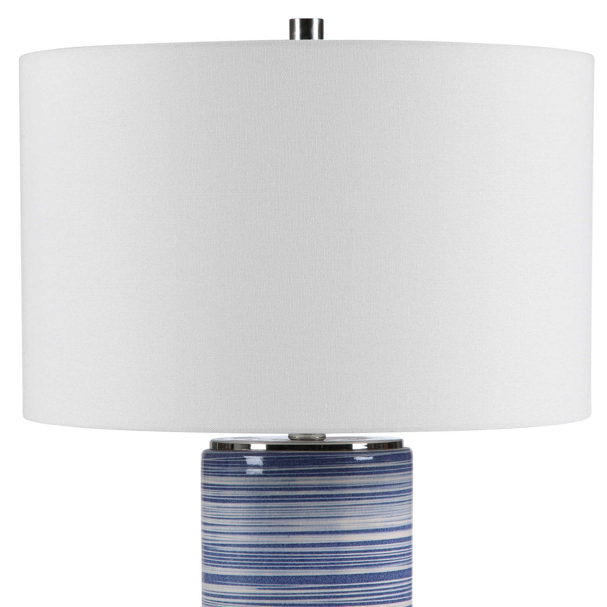 Montauk - Striped Table Lamp - Blue