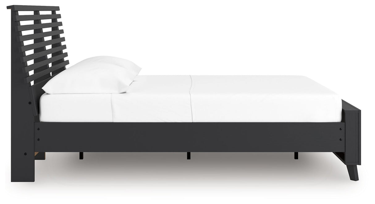 Danziar - Full Slat Panel Bed - Black