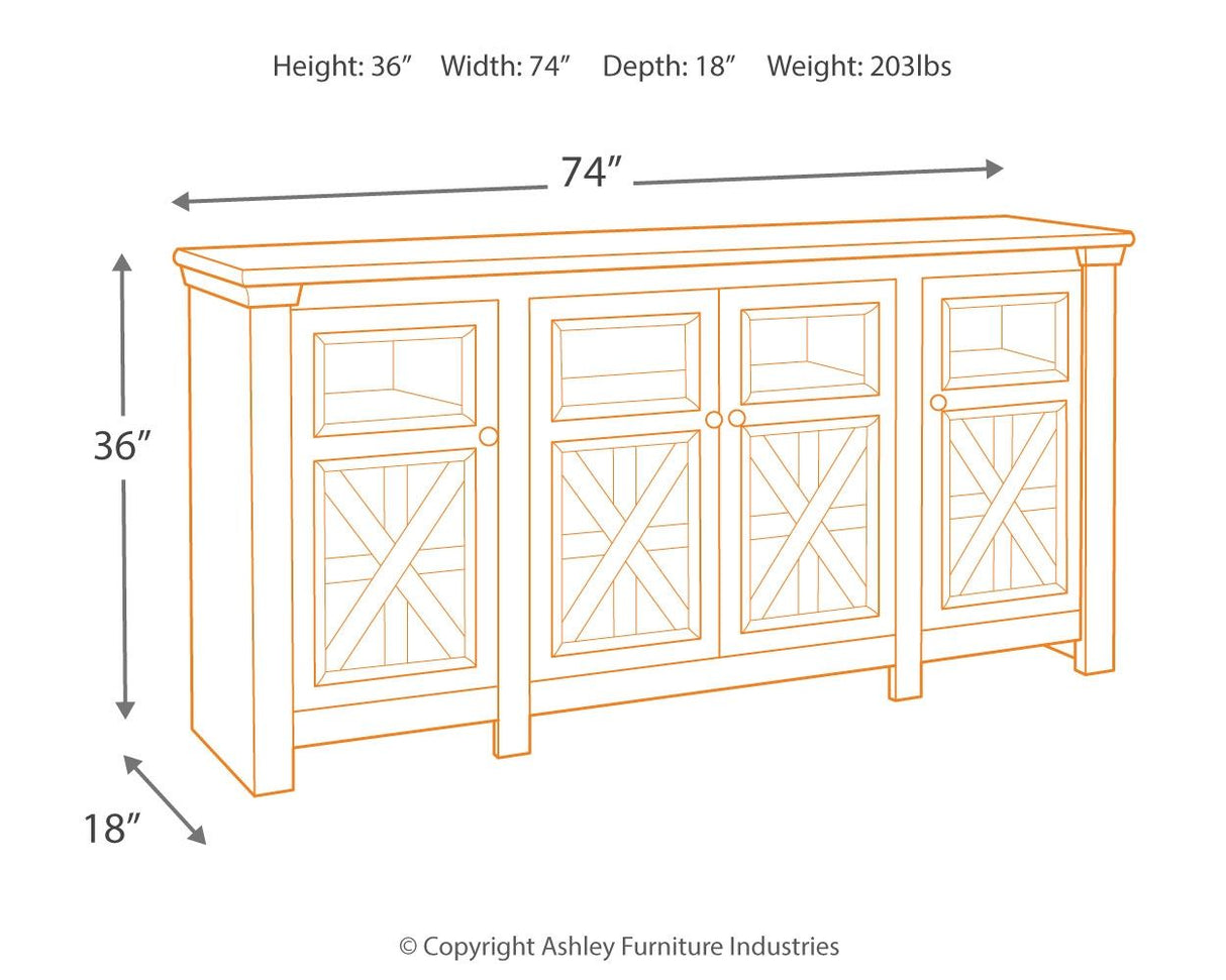 Bolanburg - Extra Large TV Stand - White / Brown / Beige