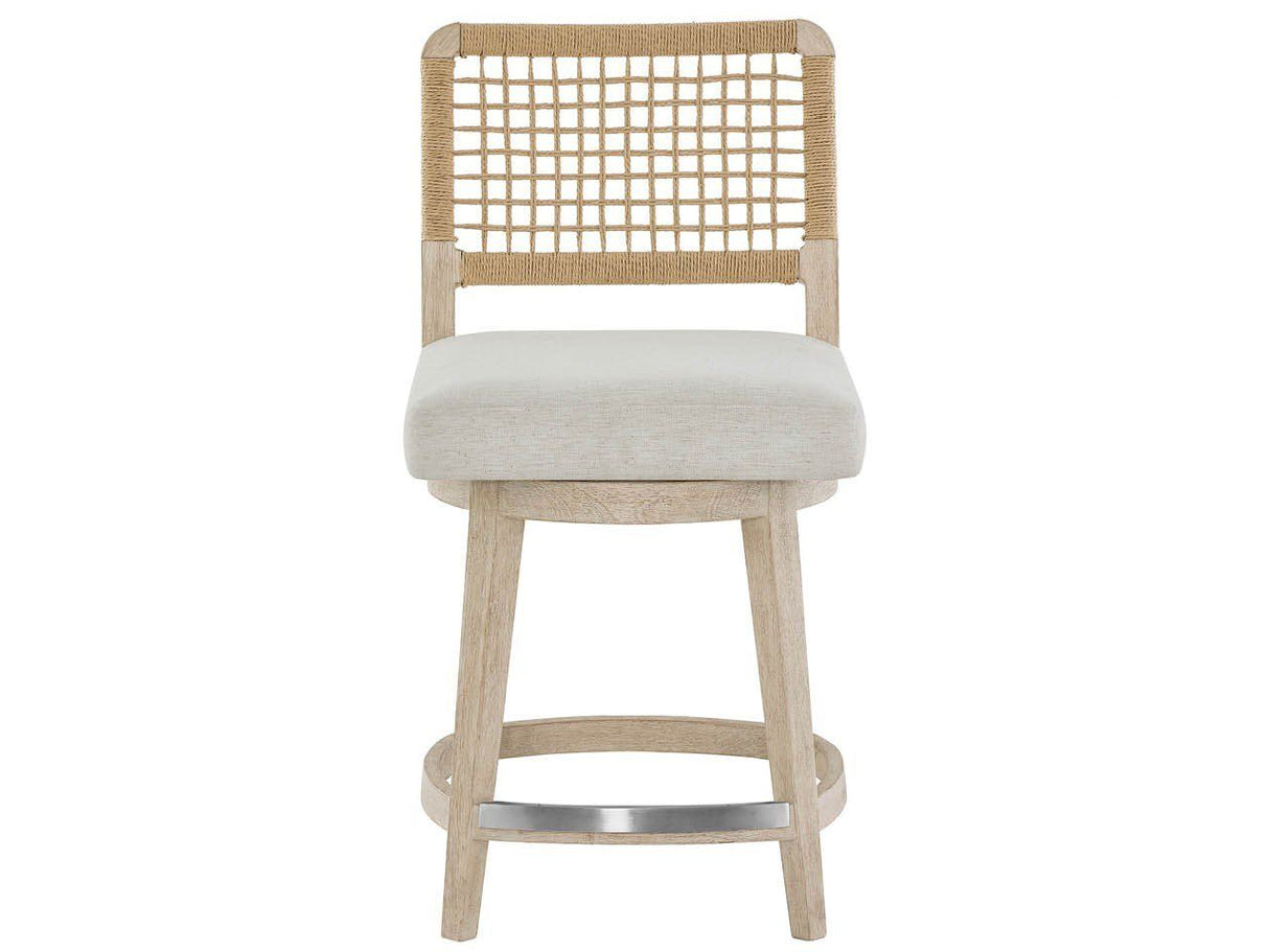 Oasis - Dockside Swivel Counter Stool - White / Beige