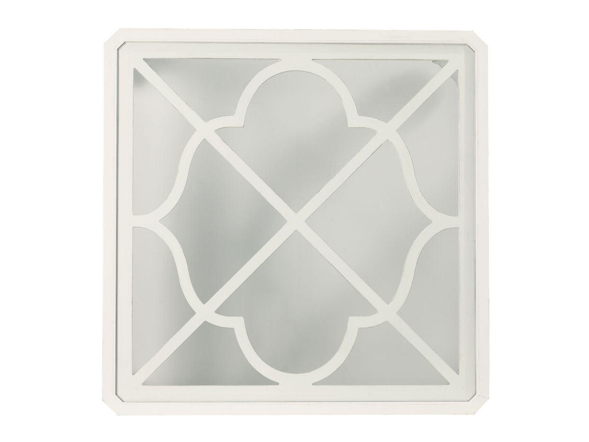 Ivory Key - Cassava Cocktail Table With Glass Insert - White