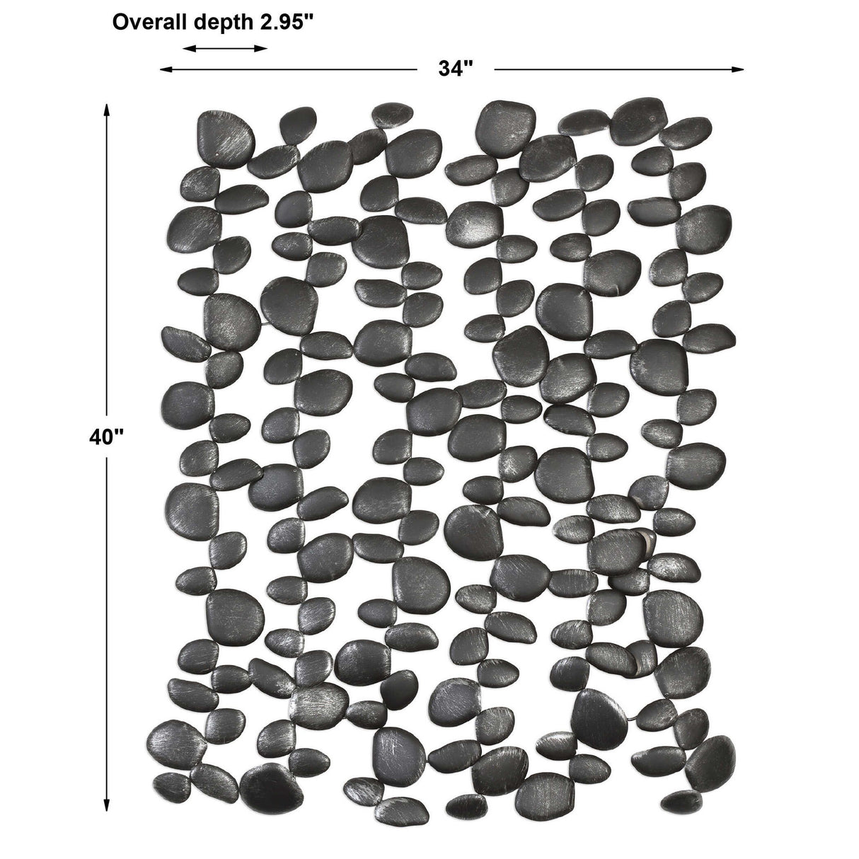 Skipping - Stones Forged Iron Wall Art - Black