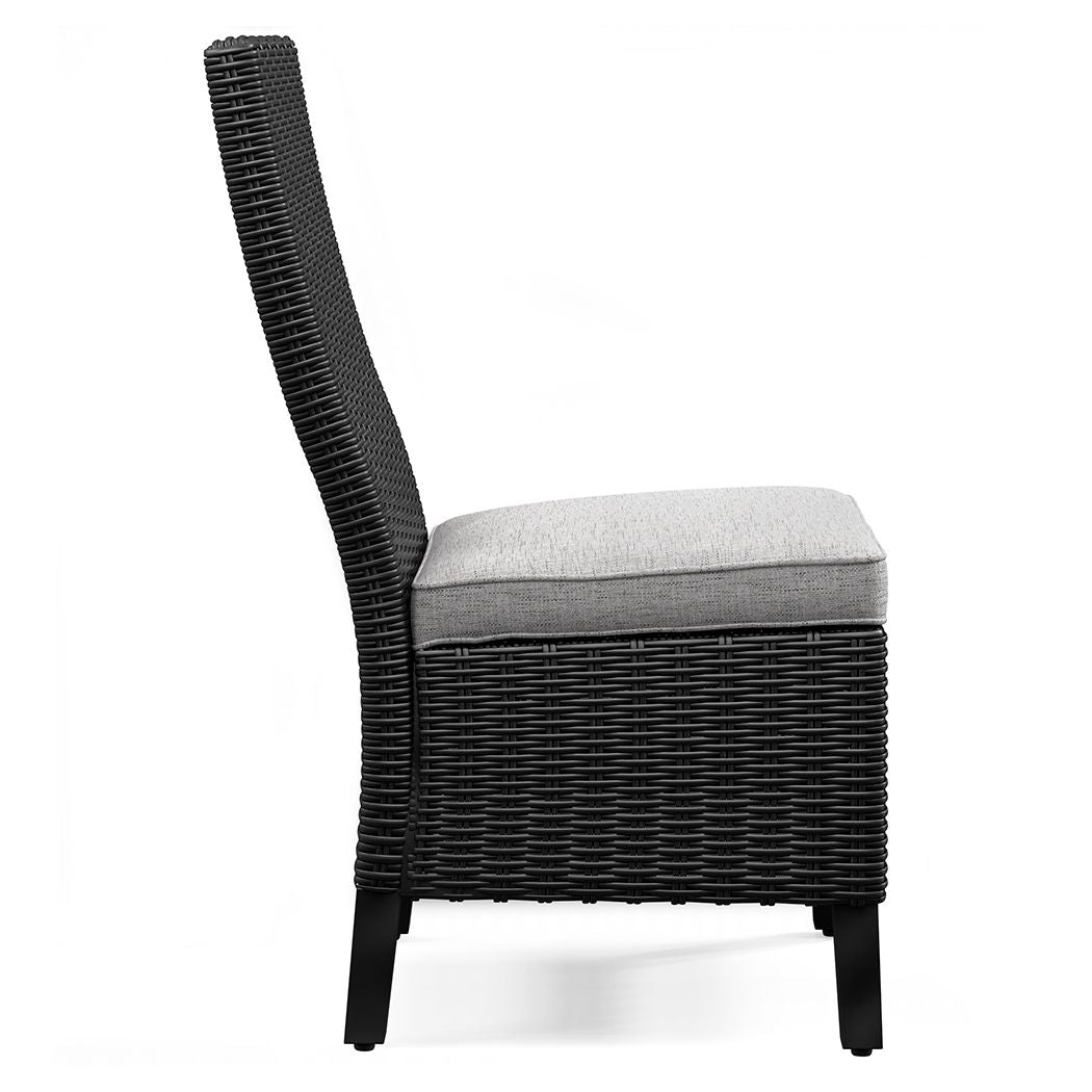 Beachcroft - Side Chair With Cushion (Set of 2) - Black / Light Gray