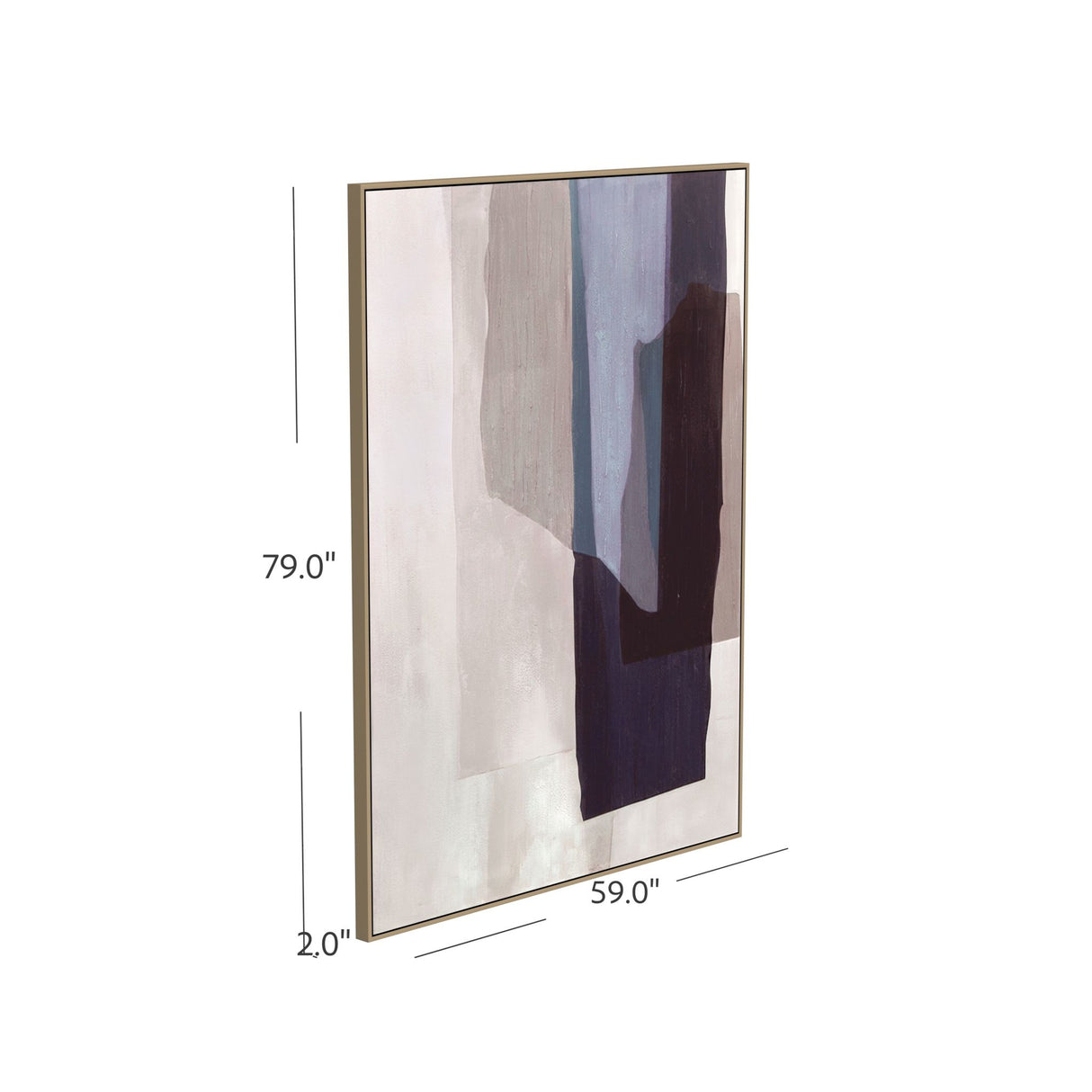 Salone Canvas Art - Beige / Blue