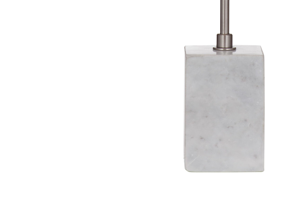 Silver - Table Lamp - White
