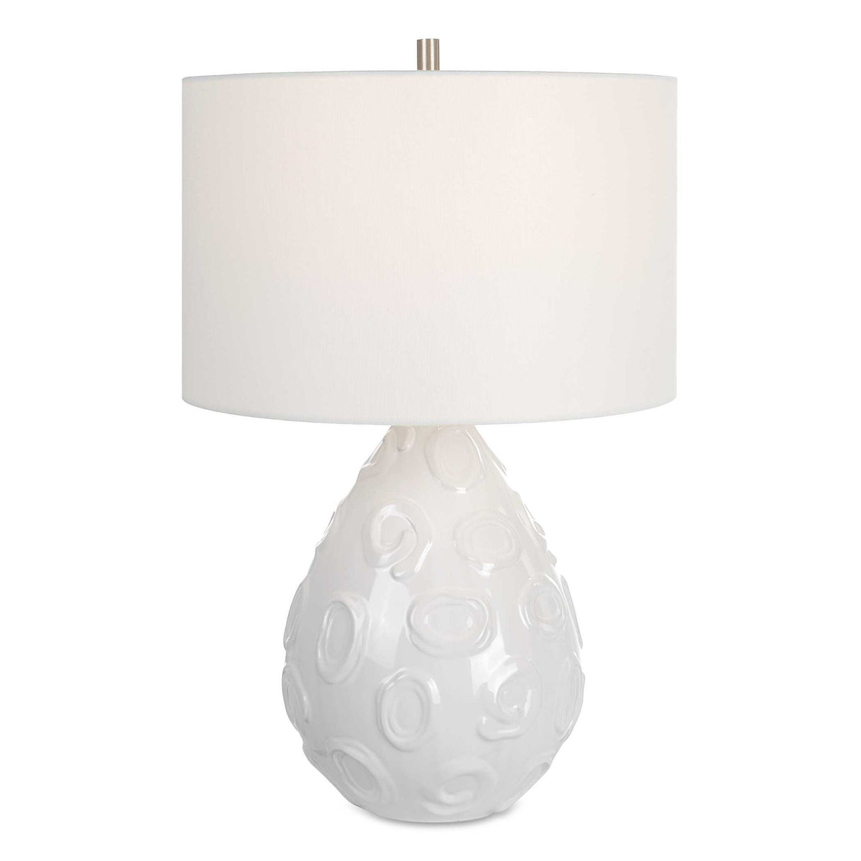 Loop - White Glaze Table Lamp