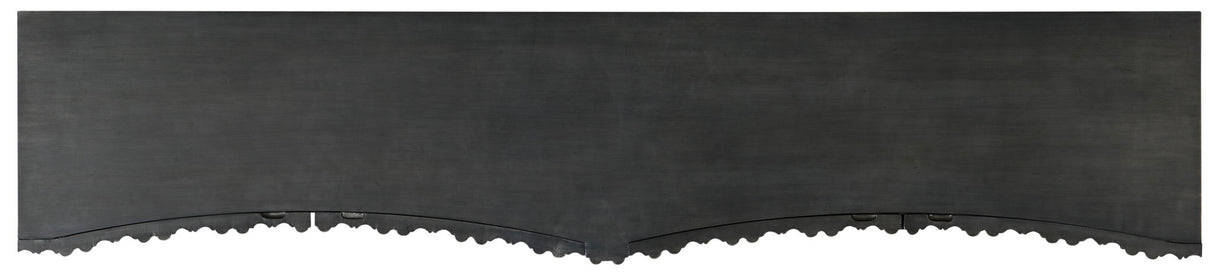 Melange - Apollo Credenza - Dark Gray / Gold