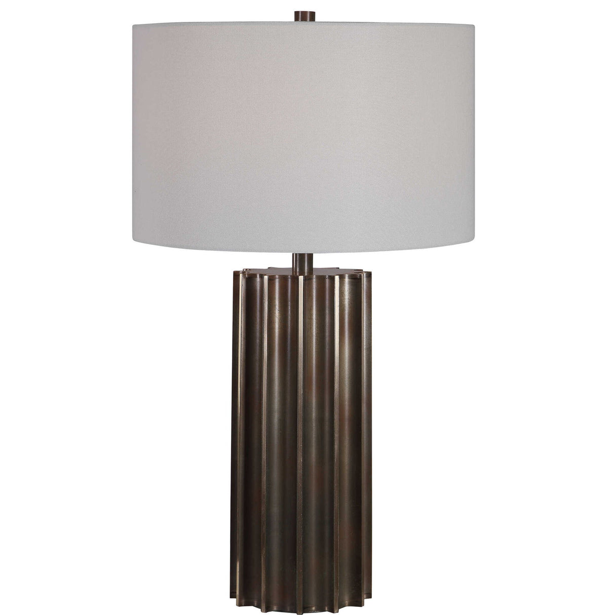 Khalio - Gun Metal Table Lamp - Brown, Dark