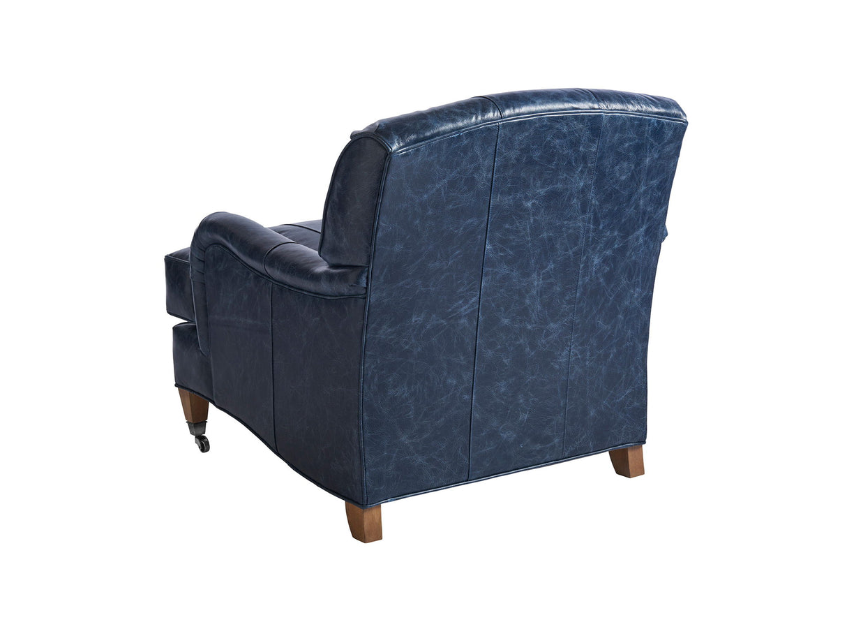 Barclay Butera Upholstery - Sydney Leather Chair With Pewter Casters