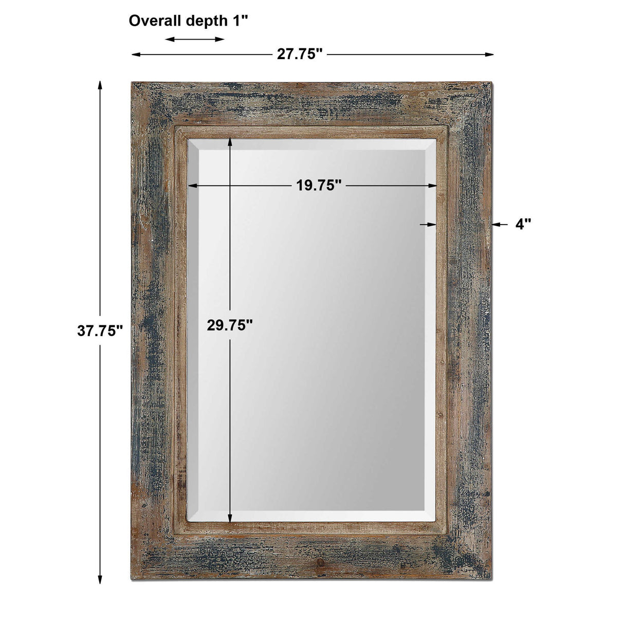 Bozeman - Mirror - Distressed Blue