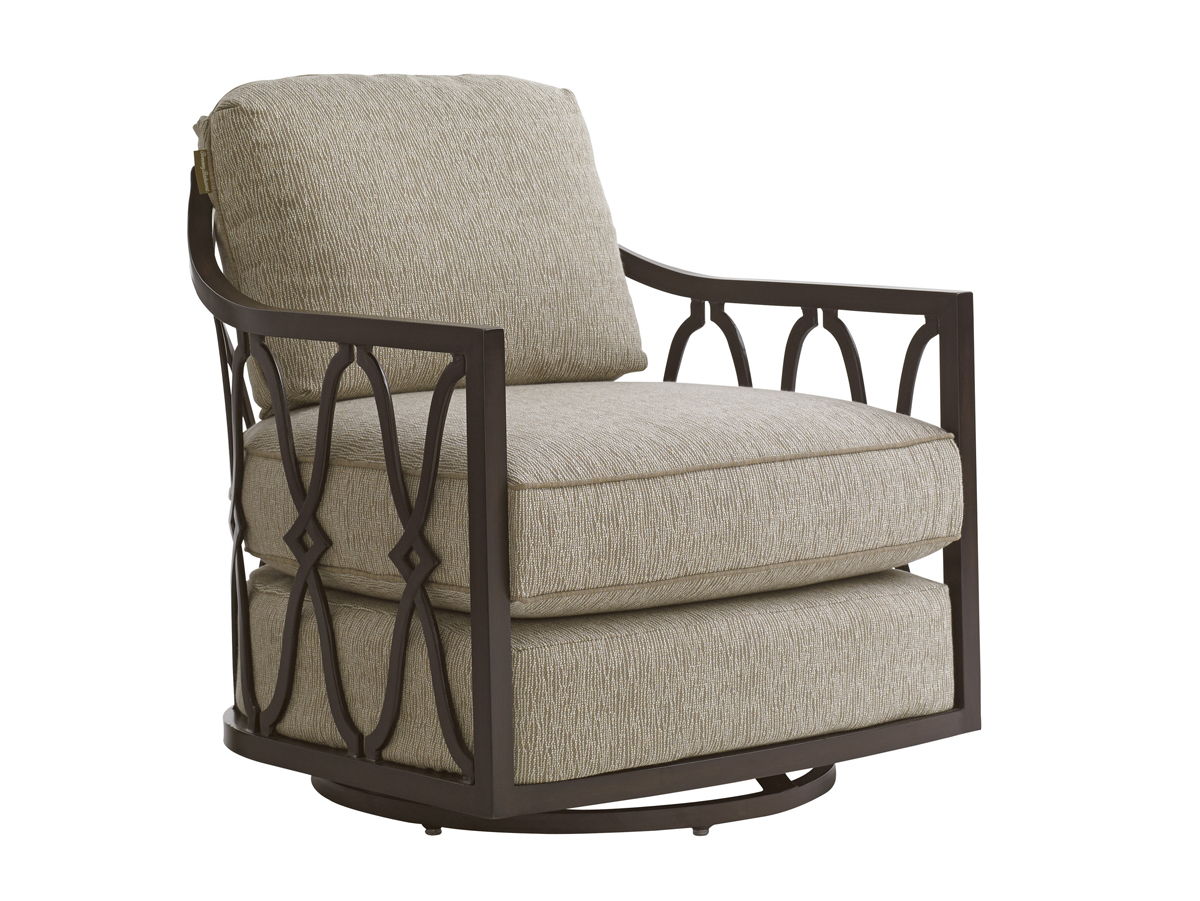 Royal Kahala Black Sands - Swivel Chair - Dark Brown