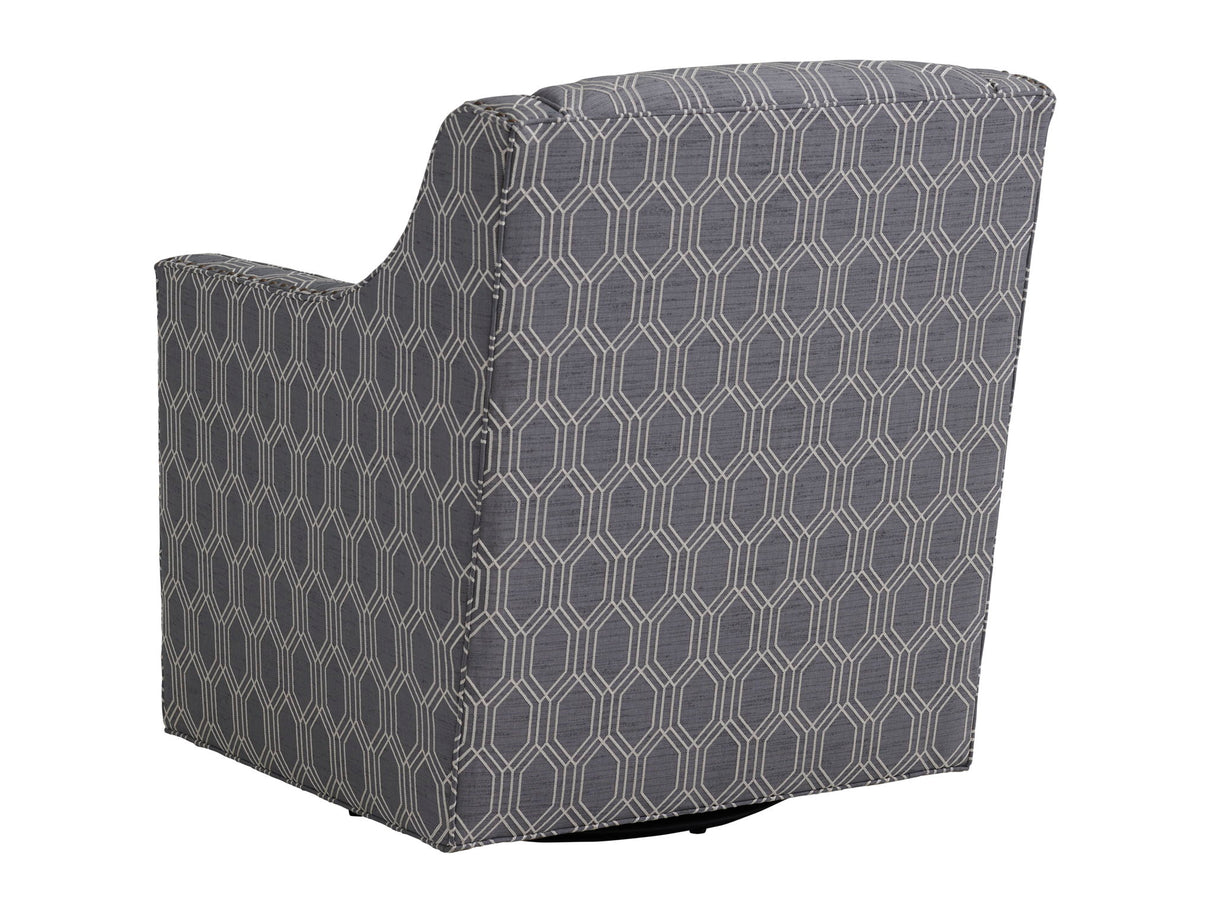 Lexington Upholstery - Barrier Swivel Chair - Dark Gray