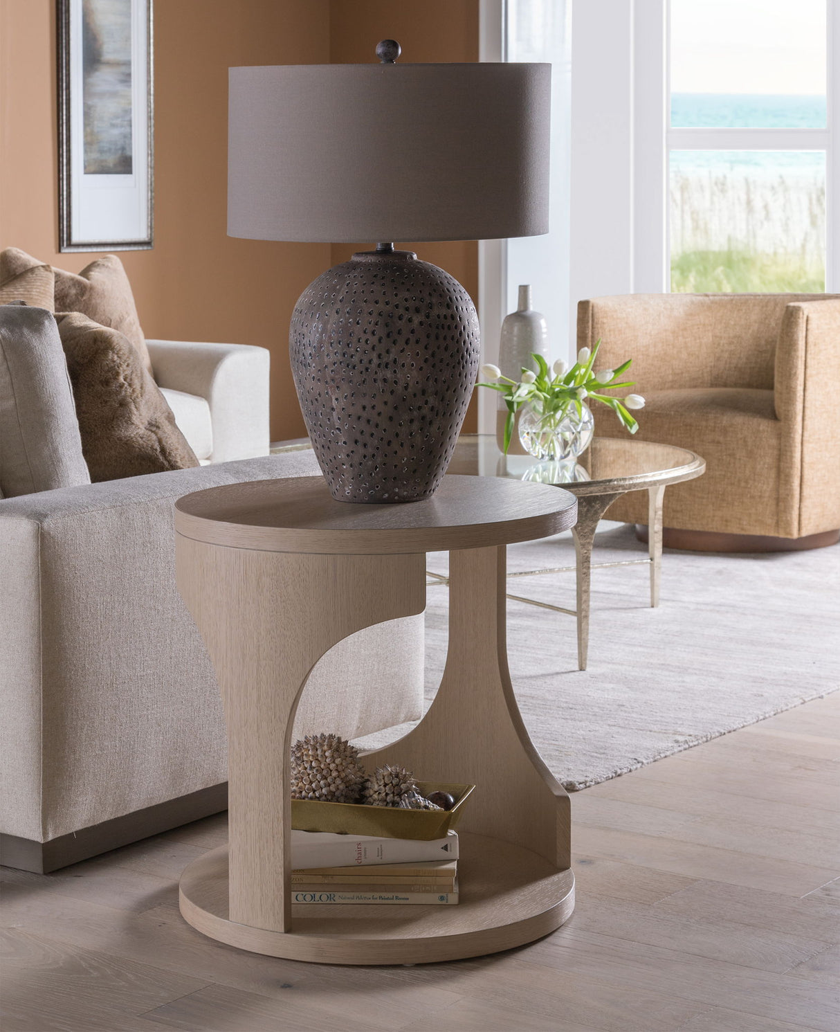 Signature Designs - St Ives Round End Table - Gray