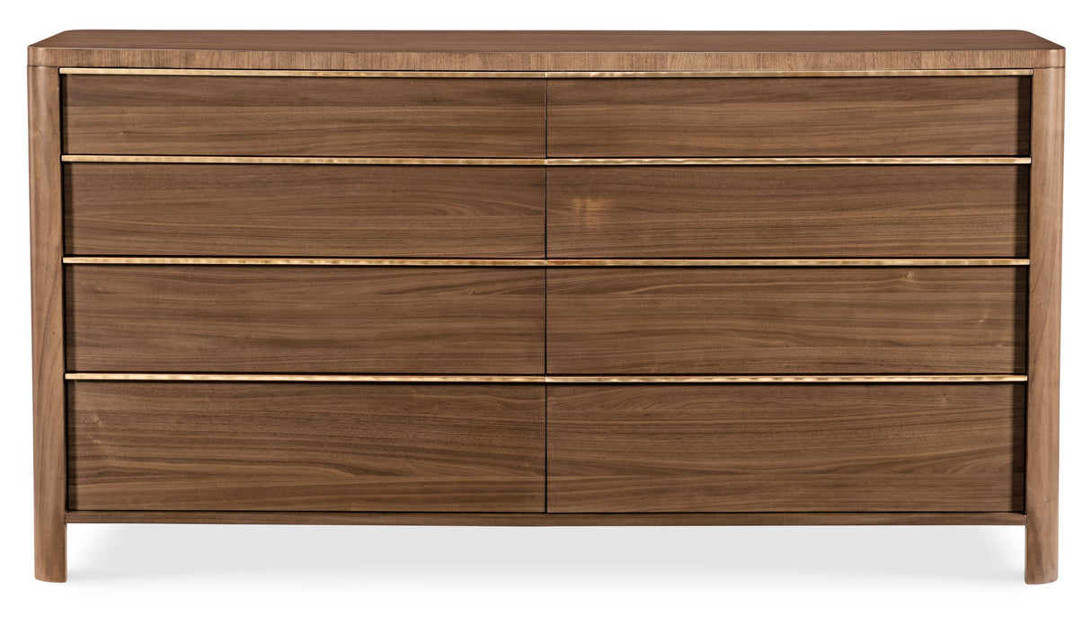 Eleana - Eight Drawer Dresser - Medium Wood