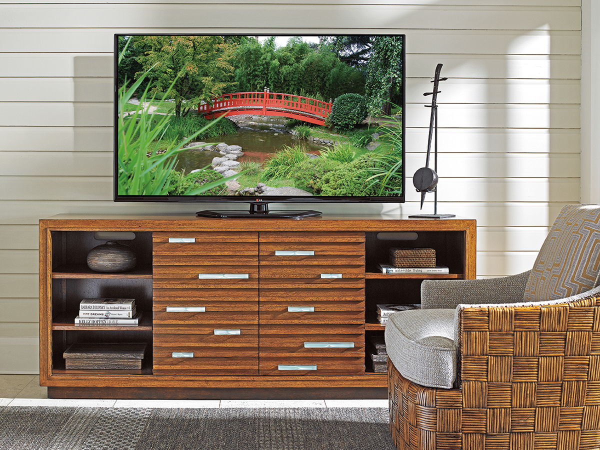 Island Fusion - Princeville Media Console - Dark Brown