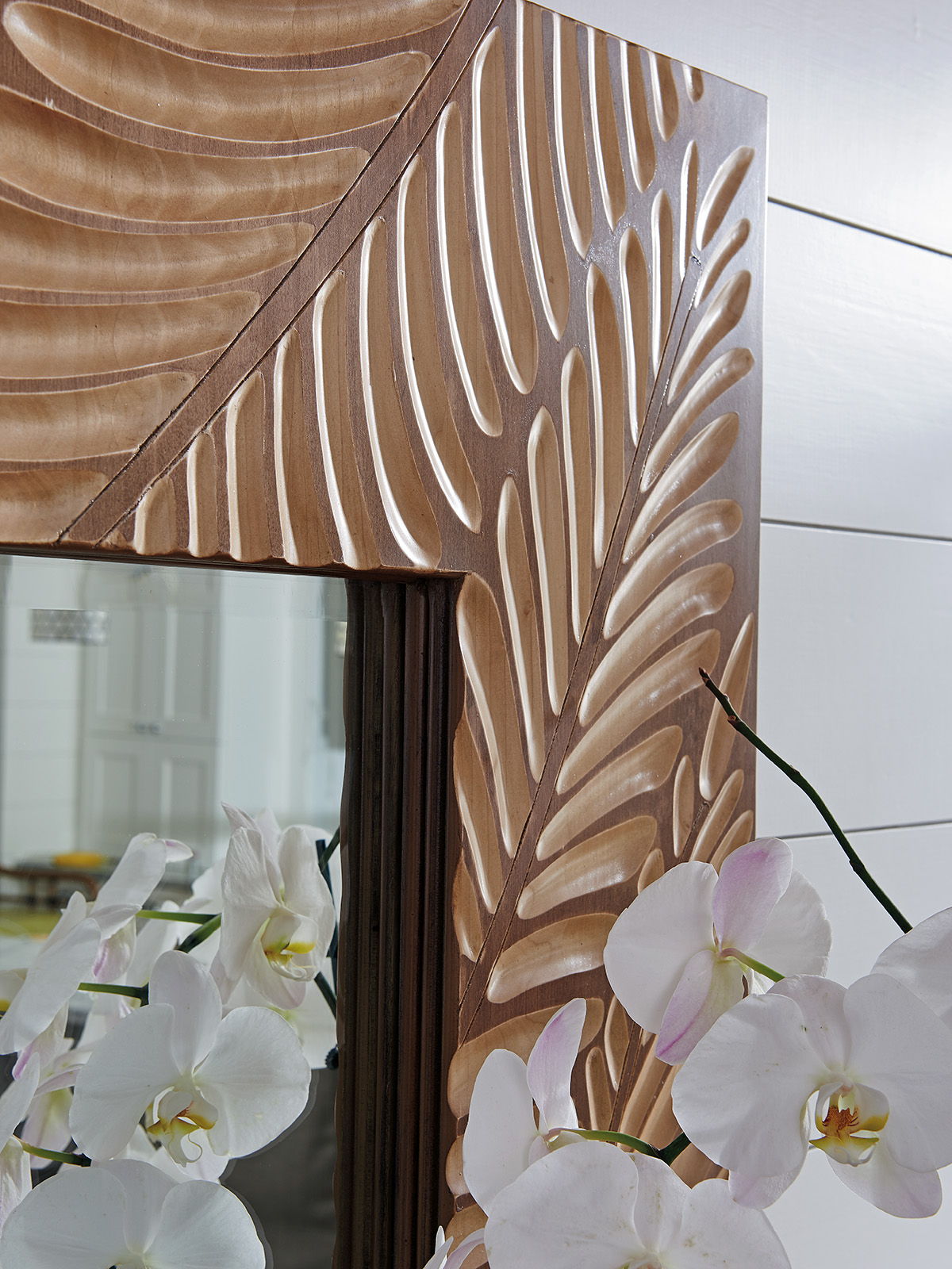 Twin Palms - Freeport Square Mirror - Light Brown