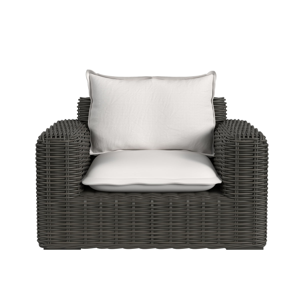 Cabo - Oversized Club Chair - Dark Gray / White
