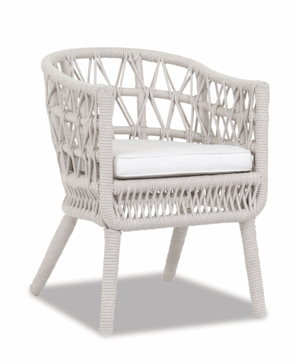 Dana - Rope Dining Chair, With Self Welt - Linen Canvas