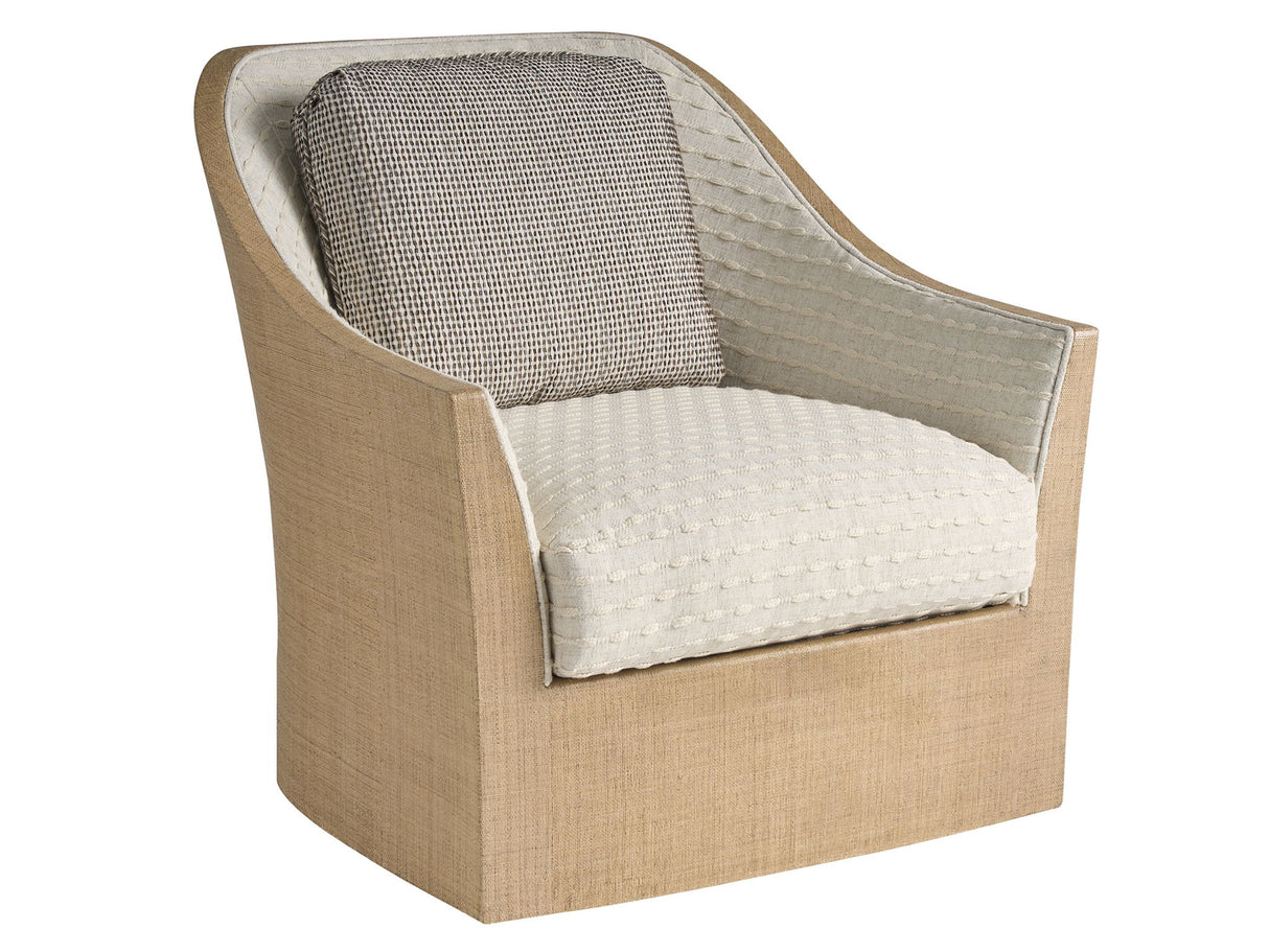 Key Biscayne - South Pointe Swivel Chair - Light Brown / Beige