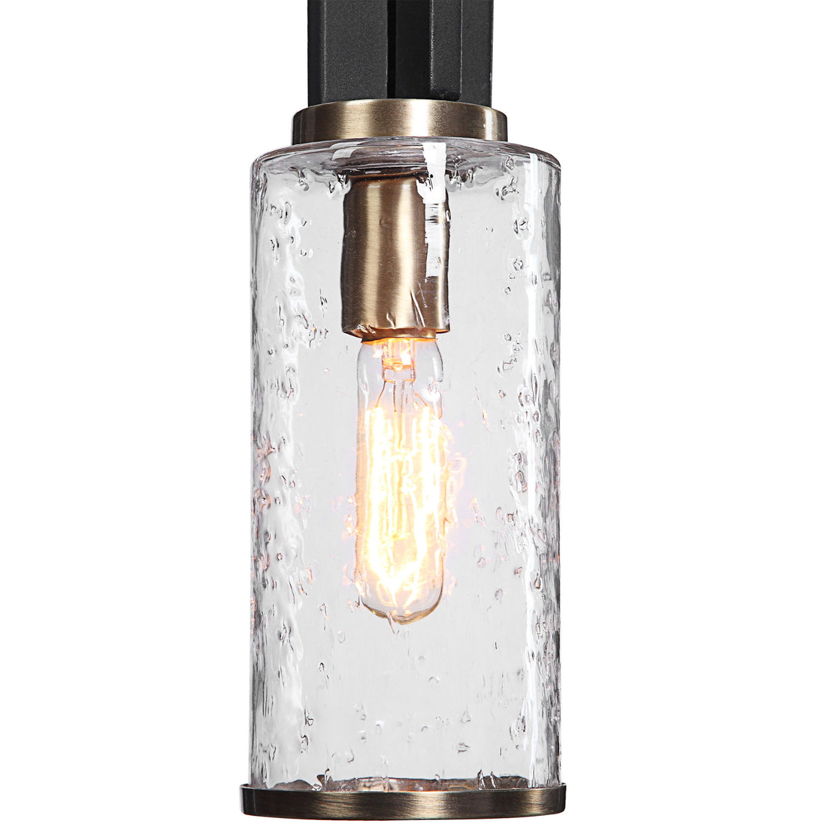 Jarsdel - 1 Light Industrial Mini Pendant - Black